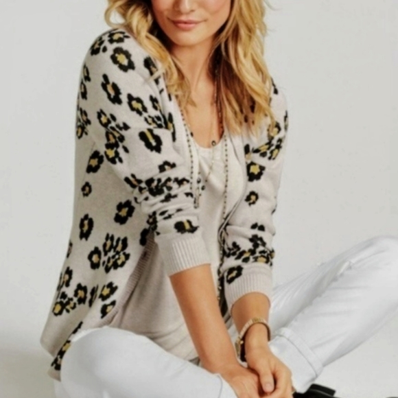 CAbi Sweaters - CAbi Leopard Print Button Down Cardigan